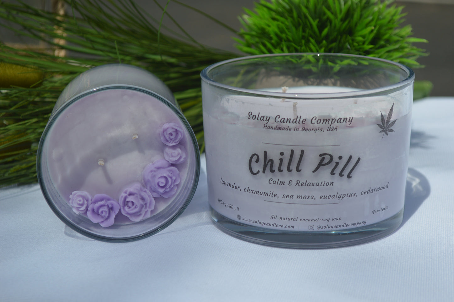 "CHILL PILL" (lavender, chamomile, eucalyptus, sea moss, sandalwood)